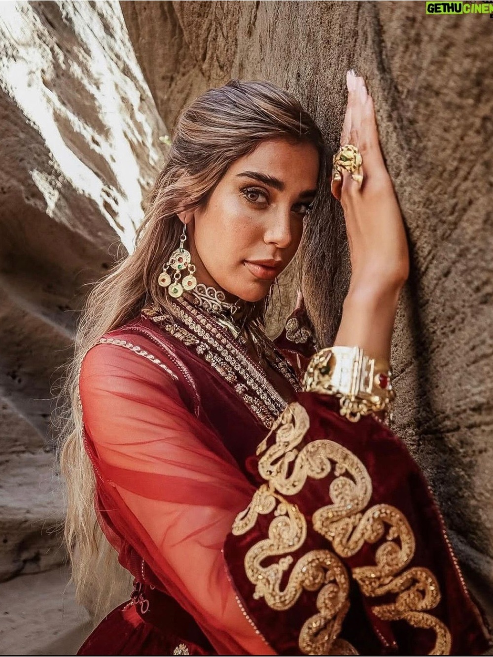 Women's Red Embroidered Maxi Dress with Gold Detailing